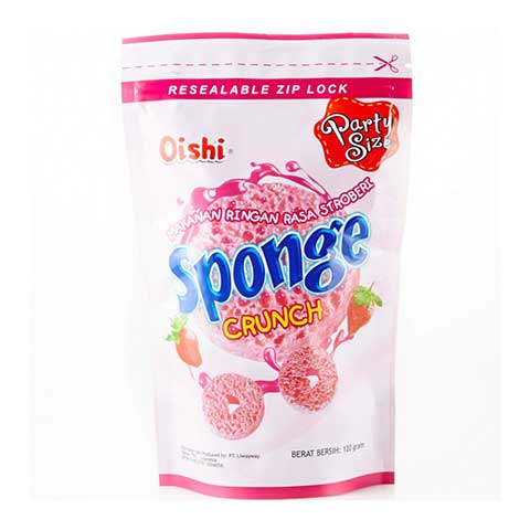 OISHI SPONGE CRUNCH STRAWBERRY 120gr